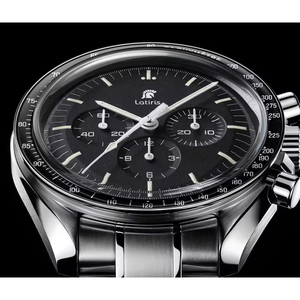 Montre pour homme de luxe de marque supérieure, série Speed Master, chronographe automatique multifonctionnel, diamètre du cadran 41 mm, montre en acier inoxydable - Product Image 2