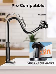 Soporte Magnético para Teléfono LISEN con Imán N52 Potente y Cuello de Cisne Flexible para Cama y Escritorio, Compatible con iPhone 17, <span class=keywords><strong>Samsung</strong></span>, Kindle, iPad - Product Image 5