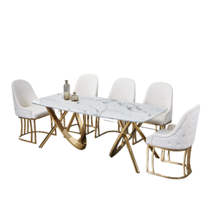 أثاث غرفة صيني بسعر الجملة 6 مقاعد رخامية بتصميم حديث من المصنع - Product Image 3