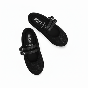 Escarpins fantaisie noirs pour filles KD2417 Chaussures habillées & Oxfords - Product Image 1