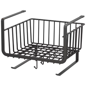 Cesta deslizante hueca para almacenamiento bajo el gabinete de cocina, con soporte para pañuelos y tazas, y estante colgante para armario/escritorio - Product Image 6