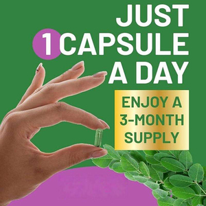 Capsules de poudre de feuilles de Moringa naturelle pure, compléments alimentaires contenant des antioxydants, favorisent le métabolisme, pour adultes - Product Image 4