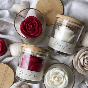 Home Decor Natural Soy Wax Eco-Friendly Rose Cup Scented <strong>Candle</strong> Custom Printed Label Aromatherapy <strong>Candles</strong> for Yoga Relaxing - Product Image 3