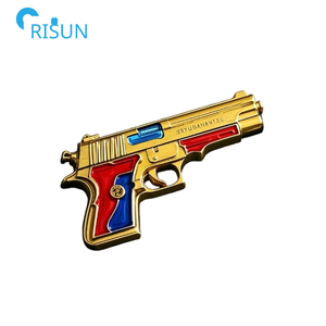 Produttore 3D teschio croce pistola sparatutto <span class=keywords><strong>fucile</strong></span> lancia da arma da fuoco smalto spille spille Custom spille smalto pistola spille - Product Image 5