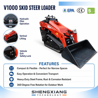 Harga Terbaik Compact Skid Steer Loader V1000 Diesel Euro 5 Emission dengan Quick Attach Bucket Dijual di Alibaba International