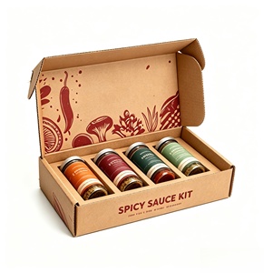 Wholesale Custom Hot Sauce Packaging <b>Box</b> Customized Logo Printed Single Glass <b>Bottle</b> Package Paper <b>Box</b> Or Mailer Shipping <b>Box</b> - Product Image 5