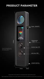 Détecteur anti-espion S33, détecteur de caméra cachée et de traceur GPS, détection de signal RF pour la protection de la vie privée à l'hôtel, en voiture et en voyage - Product Image 6