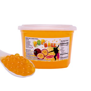 Perles éclatantes de fruit de la passion pour bubble tea, jaune vif, 950g - Product Image 1