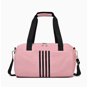 Bolsa de Lona Beige a Rayas de Nailon para Mujer, Impermeable, Deportiva, de Viaje, de Fin de Semana, con Asas, Correa para el Hombro, Gran Capacidad, con Cierre - Product Image 2