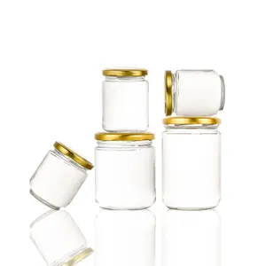 新设计透明蜂蜜果酱罐食品储存玻璃罐100毫升150毫升195毫升240毫升350毫升450毫升500毫升1000毫升