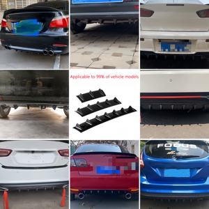 Diffuseur universel de lèvre de pare-chocs arrière de <span class=keywords><strong>voiture</strong></span> accessoires de Modification extérieure automatique Kit de becquet d'<span class=keywords><strong>aileron</strong></span> de requin noir 3/5/7 aile pour voitures - Product Image 5
