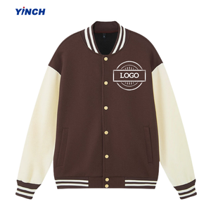 LAYENNE chaqueta universitaria de <span class=keywords><strong>punto</strong></span> de alta calidad para hombre bordado <span class=keywords><strong>grueso</strong></span> 380 Gsm impreso personalizado béisbol Letterman Varsity chaqueta - Product Image 1