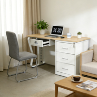 Meubles de bureau commerciaux modulaires modernes et simples, panneau en bois massif, structure en acier, bureau debout, bureau d'ordinateur, bureau de direction, bureau de PDG