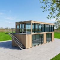 Maison conteneur préfabriquée modulaire à 2 étages de 20 pieds, style ferme, en kit, couleur personnalisée, pour usage extérieur, mini-villa, maison ou hôtel