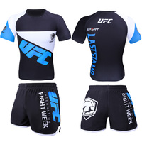 2025 Ensemble de Combat UFC MMA Shorts Kickboxing Boxe Entraînement Personnalisé Muay Thai Sanda Boxeo Trois Pièces