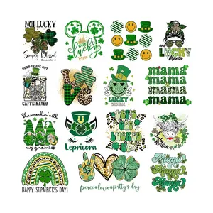 Transfers Printing St Patrick's Day Design Fertig Lager Dtf Anpassen Hitze presse Aufkleber für Kleidung