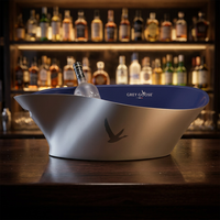 Seau à glace lumineux pour 4 bouteilles, transparent, pour bar et hôtel, directement de l'usine, personnalisation OEM