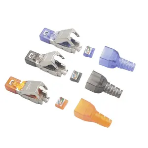 Preço de fábrica, jack de liga de zinco, blindagem, módulo sem ferramenta, 10 gigabit, blindagem de rede, presa rj45 amp cat6 cat6a, chave cat7