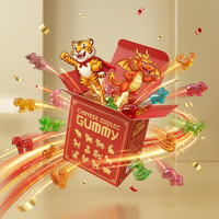 Groothandel Chinese dierenriem gummy snoepjes met herbruikbare DIY-vormpjes, dierenvormige gelei snoepjes, fruit smaak, zacht snoep voor cadeau's