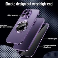 Coque de téléphone magnétique en métal avec protection intégrale à 360° pour iPhone 18 17 13 14 15 16 18 Pro Max avec protection d'écran
