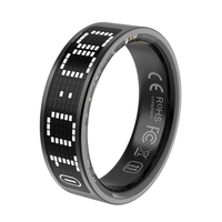 Anillo Inteligente con Indicador de Nivel de Batería, Monitor de Oxígeno en Sangre, Monitor de Sueño, Control por Gestos, Cámara Remota, Anillo Impermeable