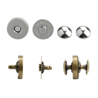 (200 ensembles) 14mm18mm bouton magnétique boucle aimant bagages Double-chapeau boutons goujon invisible bouton-pression en cuir Rivets
