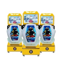 Jouez à la machine de course de voiture d'arcade pour enfants, avec fonction de lancer de pièce et de conduite électronique
