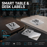 Feuille de plastique PVC givré personnalisé Panneau d'équipement étanche Autocollant de numéro numérique imprimé Autocollant de table adhésif recyclé