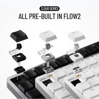 Clavier mécanique OEM ODM Flow2 LowProfile avec corps en aluminium CNC, fixation Gasket, sans fil TriMode, Hot-swappable, compatible VIA S