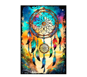 LS 5D Dream Catcher Velvet Canvas Diamond Painting Kit Resin Drill Mosaic Embroidery Home Decor Gift Printed Design - Product Image 1