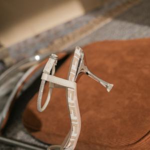 Zapatos de boda transpirables de encaje sin cordones con punta cuadrada para mujer, estilo gladiador, de satén con pedrería, ligeros para exteriores - Product Image 6