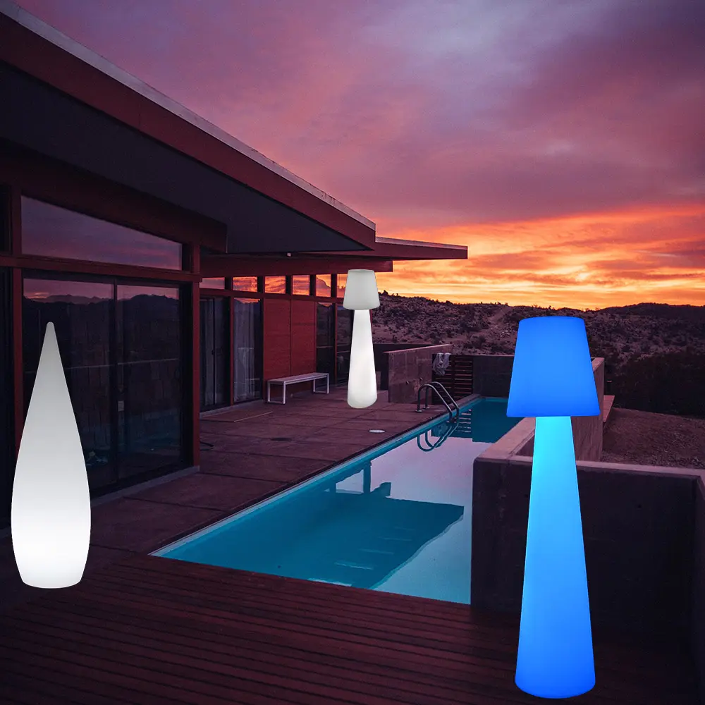 Lâmpada led com mudança de cor, abajur para cogumelo, lâmpada de led decorativo para áreas externas, entrada, para clube e piscina