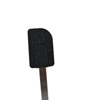 Ustensiles de cuisine noirs écologiques de haute qualité, manche en acier inoxydable, durables, antidérapants, légers, compatibles lave-vaisselle, en silicone