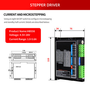 Controlador Kaihong HB556, controlador de motor paso a paso digital de 32 bits con DSP, 5.6A AC/DC universal. - Product Image 2
