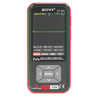 ZOYI ZT-701 osiloskop Digital Bandwidth Multimeter, pengukur AVO Multitester 5MHZ saluran 2 in 1
