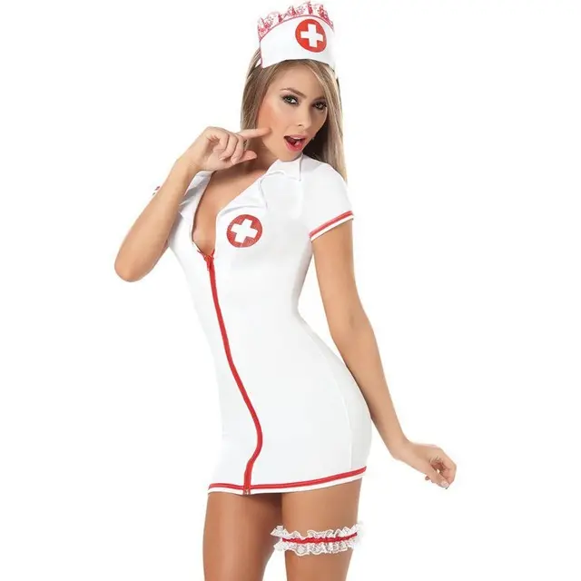 Uniforme blanco Sexy para enfermeras