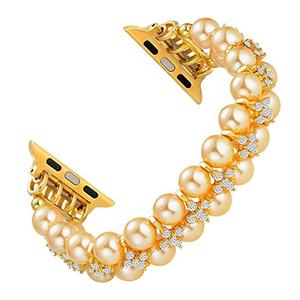 <span class=keywords><strong>Bracelet</strong></span> en perles pour <span class=keywords><strong>Apple</strong></span> <span class=keywords><strong>Watch</strong></span>, <span class=keywords><strong>bracelet</strong></span> élastique en acier pour femmes, <span class=keywords><strong>bijoux</strong></span> en perles, <span class=keywords><strong>bracelet</strong></span> pour iWatch séries 7, 6, SE, 5, 4, 3, 8 Ultra 49 mm - Product Image 4