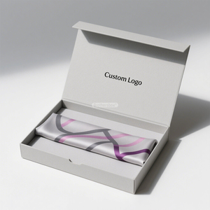 Biodegradable Custom Design Silk Scarf Paper Packaging <b>Boxes</b> Handmade Magnetic Rigid Gift <b>Boxes</b> With Insert - Product Image 2