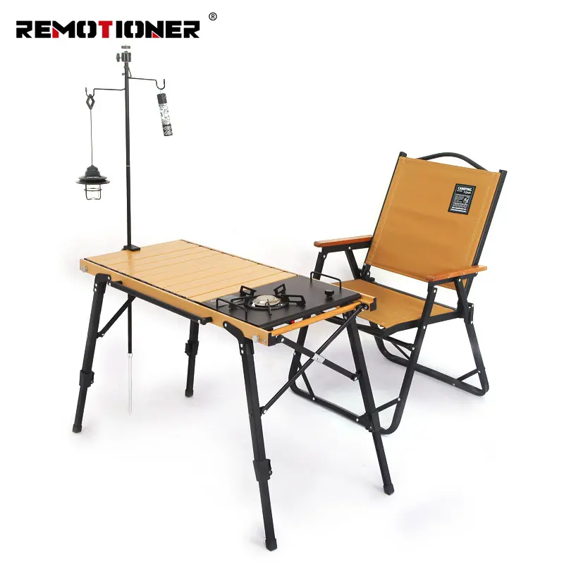 Table élévatrice multifonctionnelle IGT Camping 0utdoor Equipment Folding Picnic Mobile Kitchen Barbecue Tables