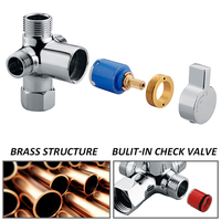 Pulvérisateur de Bidet à main pour toilettes, accessoire de Bidet pour toilettes, Kit de vanne de mélange eau chaude et froide, pulvérisateur à main pour Bidet