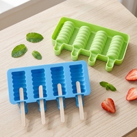 Moule à sucettes glacées en silicone de qualité alimentaire, résistant aux basses températures, facile à démouler, pour les boissons fraîches maison d'été, gadget de cuisine
