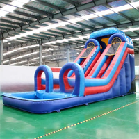 Toboggan gonflable géant Piscine gonflable à double couloir avec toboggan pour enfants et adultes Toboggan gonflable d'extérieur