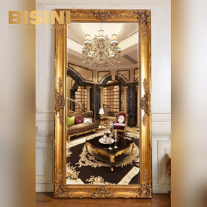 Specchio da Parete Americano Vintage in PU con Design Speciale per <span class=keywords><strong>Soggiorno</strong></span>, Camera da Letto e Bagno, Specchio Decorativo da Consolle - Product Image 5