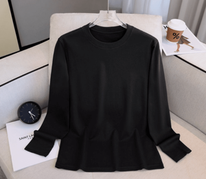 <span class=keywords><strong>Camiseta</strong></span> de <span class=keywords><strong>Manga</strong></span> <span class=keywords><strong>Larga</strong></span> con Cuello Redondo y <span class=keywords><strong>Hombros</strong></span> Caídos de Alta Calidad, 220 g, para Hombre/Mujer, Logotipo Personalizado al por Mayor, Corte Holgado - Product Image 3