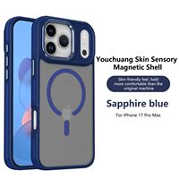 Coque de téléphone magnétique de luxe antichoc transparente mate en TPU souple et PC rigide pour iPhone 17 Pro Max 16 Pro 15 Plus 14 13 12 11