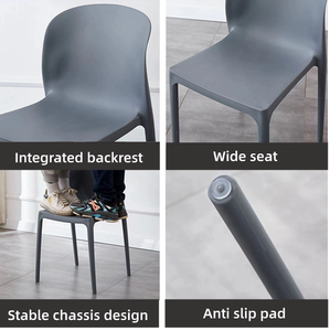 <span class=keywords><strong>Chaises</strong></span> de <span class=keywords><strong>salle</strong></span> <span class=keywords><strong>à</strong></span> <span class=keywords><strong>manger</strong></span> en plastique empilables colorées de style nordique moderne pour la <span class=keywords><strong>salle</strong></span> <span class=keywords><strong>à</strong></span> <span class=keywords><strong>manger</strong></span> - Product Image 3