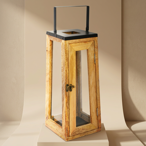 Linterna de madera hecha a mano de latón AK con tarro de vela de diseño moderno único de Metal superior de alta calidad para decoración del hogar - Product Image 1