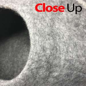 Cueva de gato de 50 cm de lana 100% Natural, hecho a mano, fieltro en forma de primera calidad, hace que la casa y la cama sea cubierta para gatos (gris claro) - Product Image 6