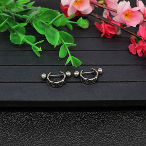 yunnique <b>Cuff</b> <b>Earrings</b> Titanium Steel Geometric Hoop Ear Clips No Piercing Required Fashion Jewelry Pair Pack - Product Image 3