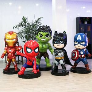 รูปปั้นตัวการ์ตูนมาร์เวลไอรอนแมนของตกแต่งสนามเด็กเล่นในร่มแอคชั่นฮีโร่ภาพยนตร์โรงละครบาร์นักรบหญิง - Product Image 5